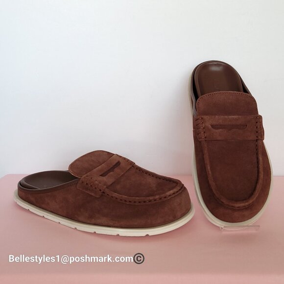 COACH Men’s Suede Loafer Mule- MEN’s US Size: 9D – Vintage Brown color⭐ main image 12